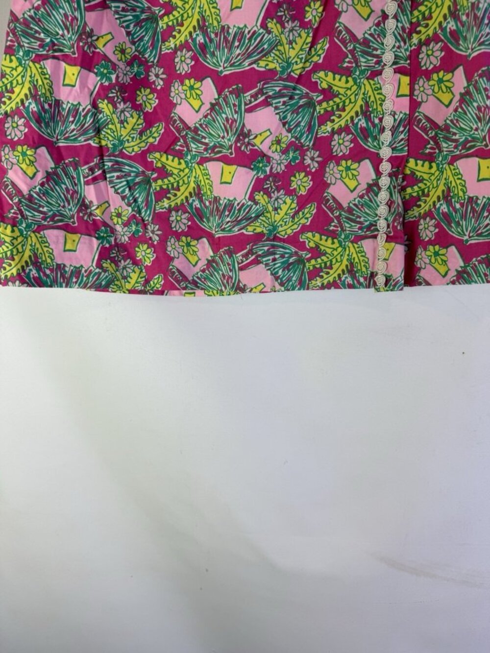 Vintage 90s Lilly Pulitzer Floral Jungle Print Wrap Skirt - Picture 2 of 8